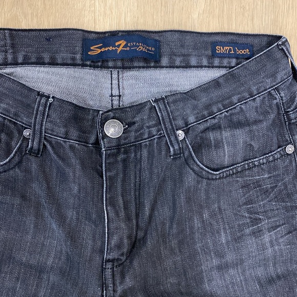 Seven7 Black Boot Cut Leg Jeans Men’s 31x34 - Picture 2 of 5